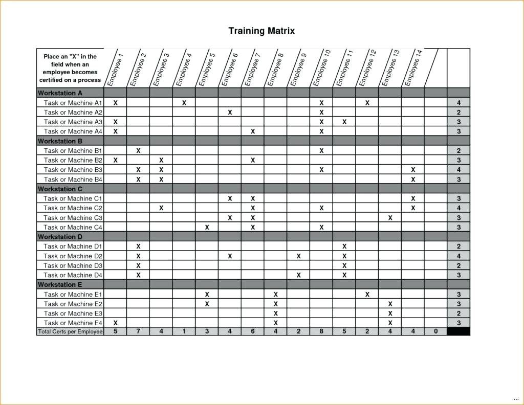8 Amazing Employee Training Matrix Template Excel and How To Use