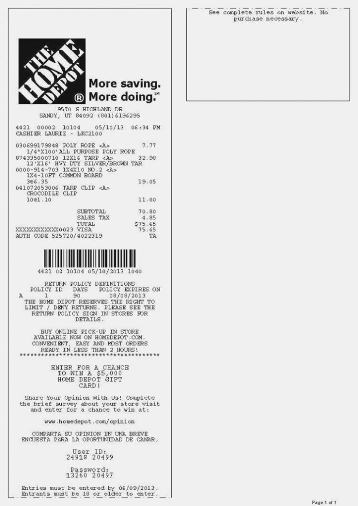 how to save receipts on walmart app