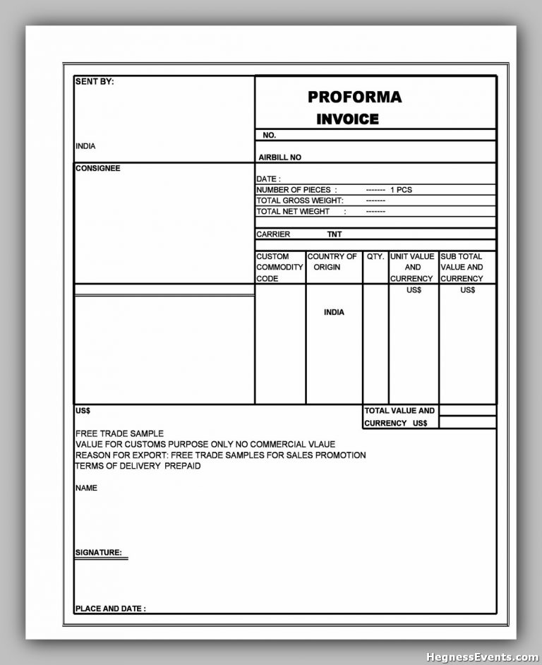 commercial invoice pro forma invoic