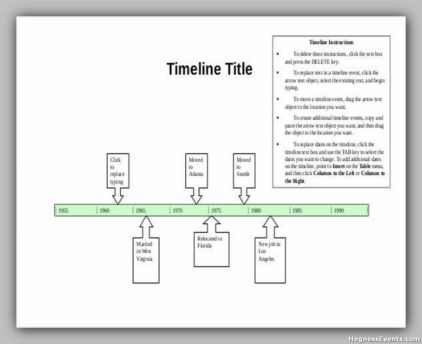 32+ Powerful Blank Timeline Template - hennessy events