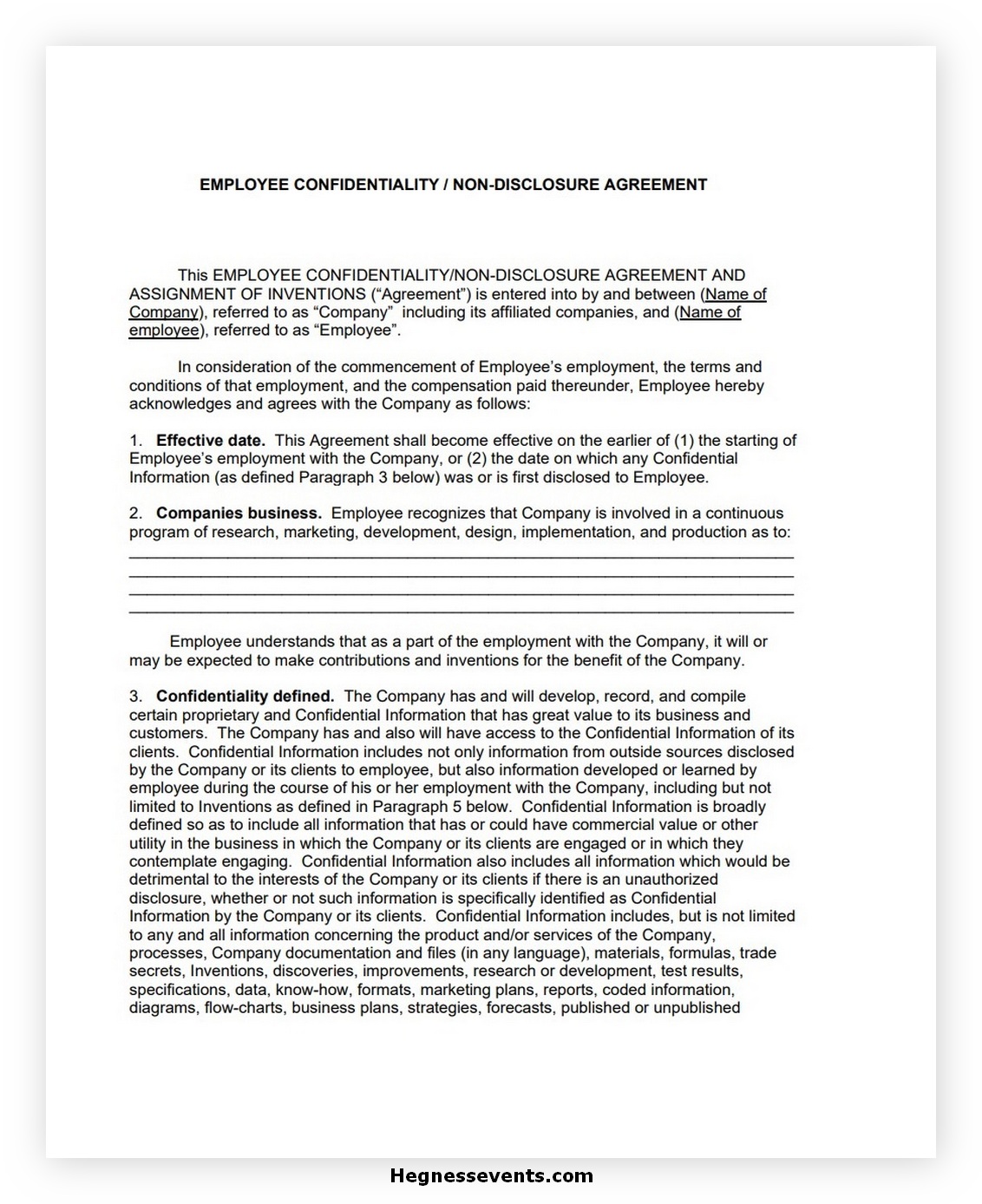 16 Free Confidentiality Agreement Template And How To Write - Hennessy ...