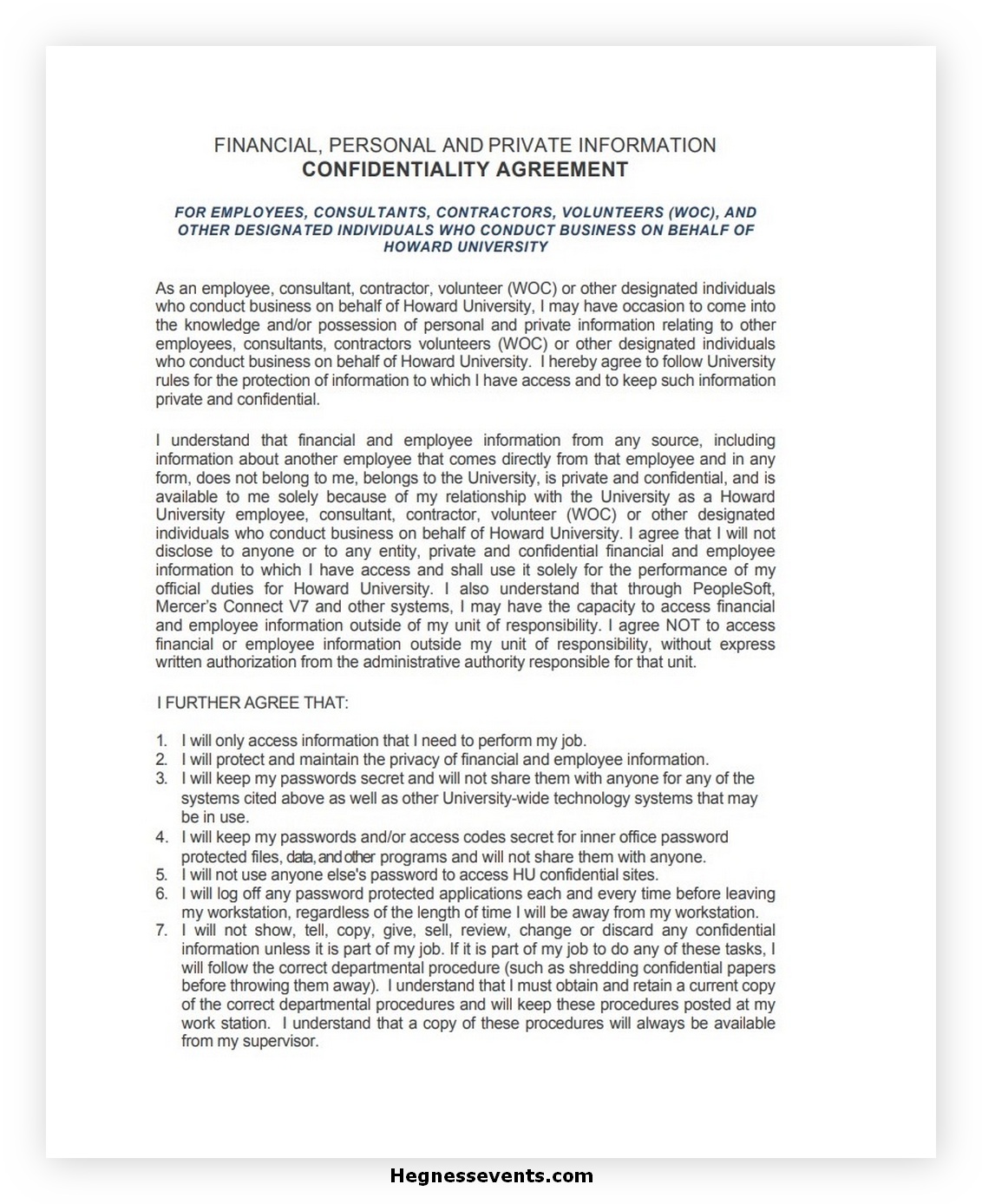 16 Free Confidentiality Agreement Template and How to Write - hennessy ...