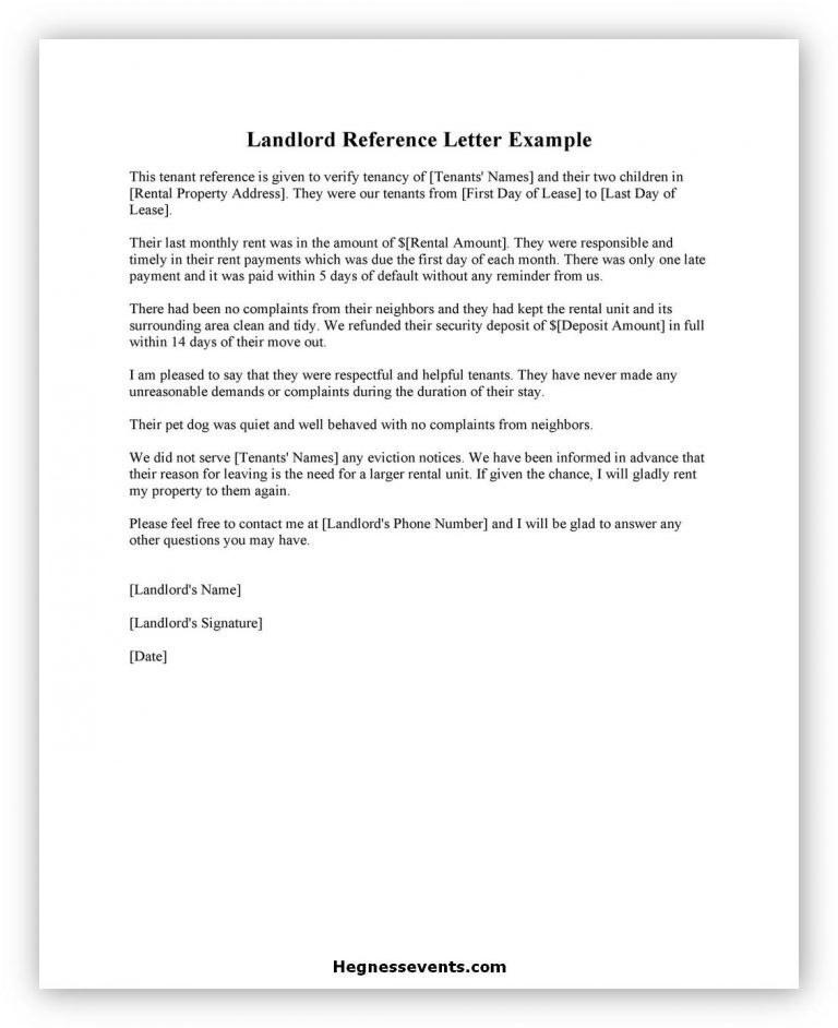 60 Best Letter of Reference Template and How to Write It - hennessy events