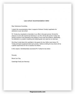 10 Best Law School Recommendation Letter Sample and How to Get It ...