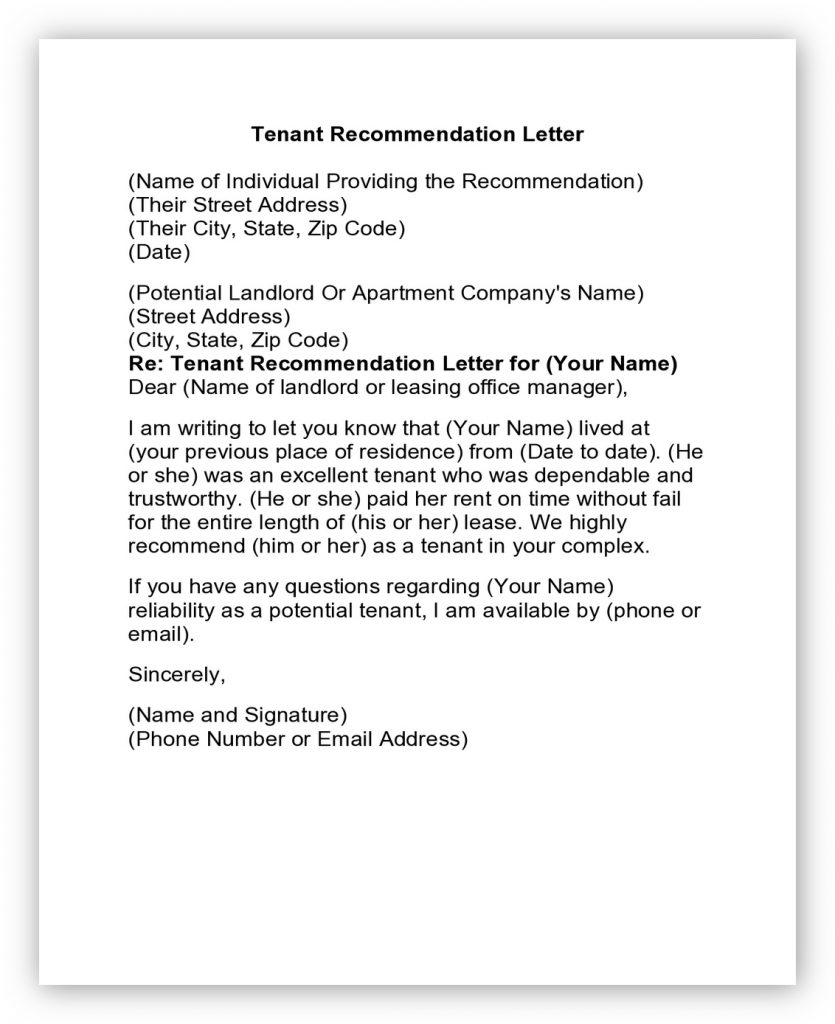 60 Best Letter of Reference Template and How to Write It - hennessy events