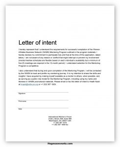 50 Best Sample Letter of Intent Template And How to Write It - hennessy ...